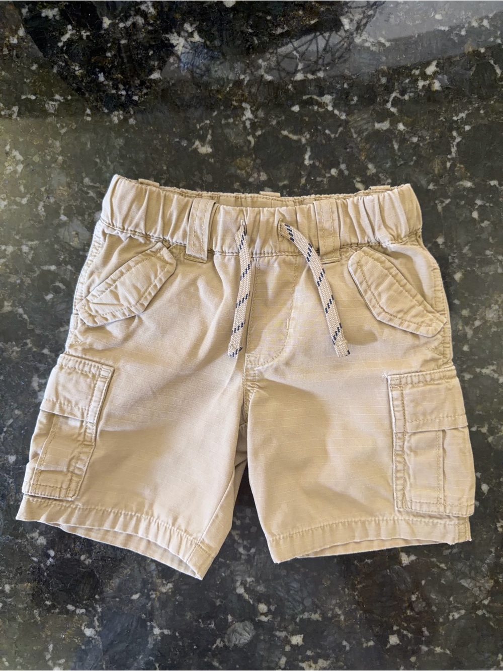 Polo by Ralph Lauren Beige Cargo Drawstring Pull-On Shorts Sz 2/2T